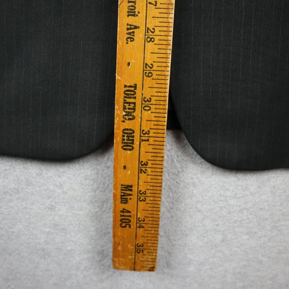Apt. 9 Suit Jacket Mens XL 44 Charcoal Grey Pinstripe 3-Button Blazer